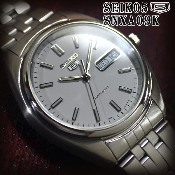 セイコー5 海外モデル 逆輸入 SEIKO5 腕時計 メンズ ホワイト文字盤 ステンレスベルト SNXA09K サイズ調整無料｜mmr2