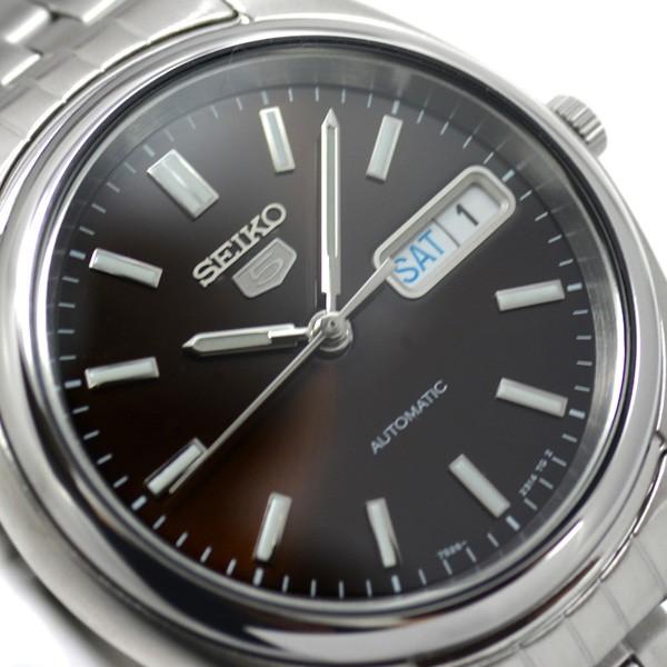 セイコー5 海外モデル 逆輸入 SEIKO5 腕時計 メンズ ブラウン文字盤 ステンレスベルト SNXA13K サイズ調整無料｜mmr2｜05
