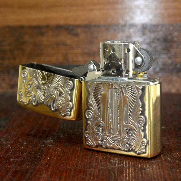 ZIPPO（ジッポー） ライター 深彫り アラベスクマリア 真鋳いぶし