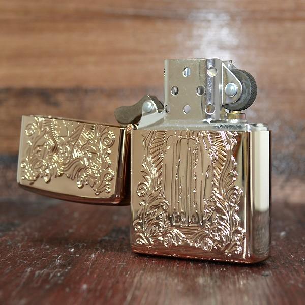 ジッポー ZIPPO ライター 深彫り アラベスクマリア ピンクゴールド｜mmr2｜03