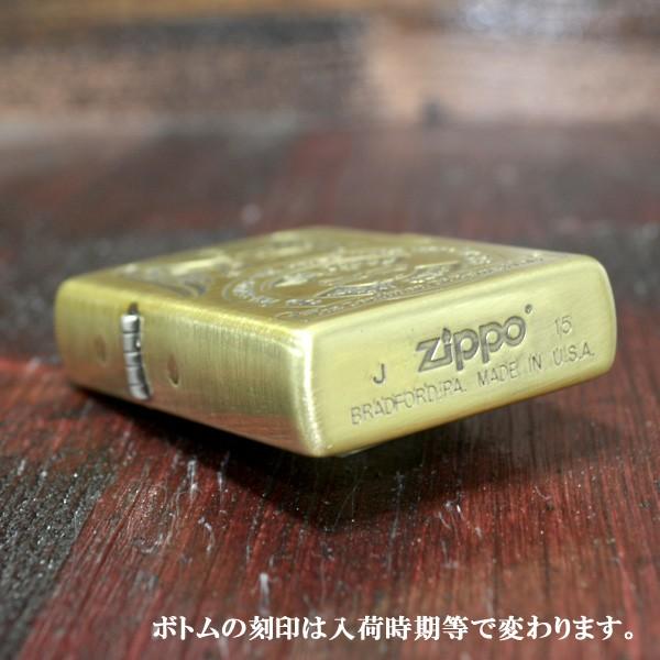 ジッポー ZIPPO レギュラークロス ライター ユーズド加工 ブラス ゴールド A｜mmr2｜03