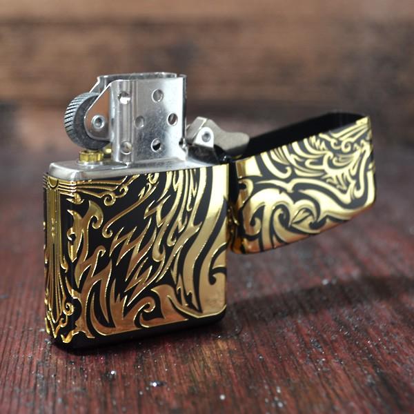 Zippo ゴールド ストライプライター ZIPPO (ジッポ) カナダ工場ゴールドプレート スリムタイプ 3300