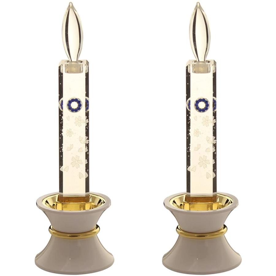 創価学会 仏具 LED クリスタル キャンドル 電気コード式 (21cm(M)， ピンク) 仏具 LED クリスタル キャンドル 電気コード式 21cm ， ピンク