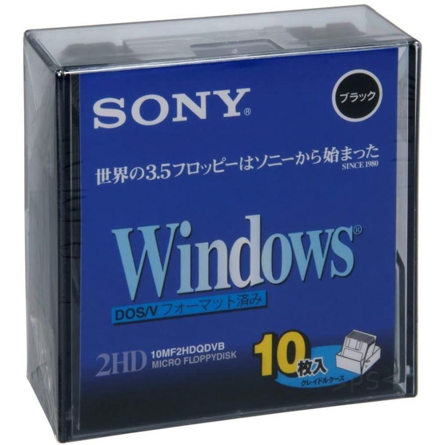 SONY 2HD フロッピーディスク DOS/V用 Windowsフォーマット 3.5インチ ブラック 10枚入り 10MF2HDQDVB|mmstar88|02