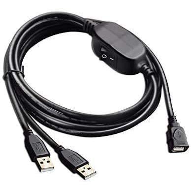ブランド激安セール会場 USBスプリッター2.0 贅沢品 USB USBプリントケーブル1.5m付き Yケーブルオス-メスデュアルハブ電源コード延長アダプター1.5m