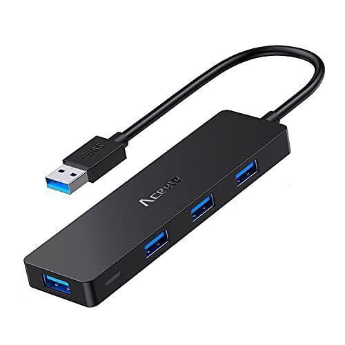 Aceele USB ハブ 4ポートUSB 3.0 ハブ PS4対応 19cm 軽量 コンパクト5Gbps対応 usb hub 在宅勤務 M