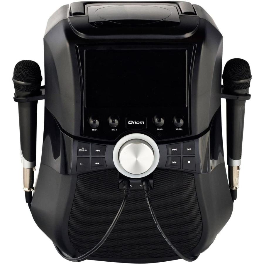 山善(YAMAZEN) キュリオム 充電式 ポータブルDVDカラオケ (マイク2本付き)(7インチ液晶ディスプレイ搭載) YHK-25 YAMAZEN キュリオム 充電式 ポータブルDVDカラオケ マイク2本付き 7インチ液晶ディスプレイ搭載 YHK
