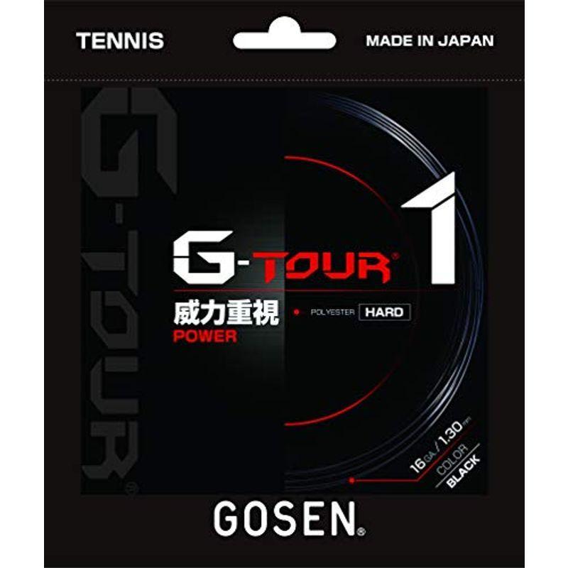 国内外の人気ゴーセン(GOSEN) テニス ガット ジー・ツアー・ワン 16 ブラック TSGT10BK