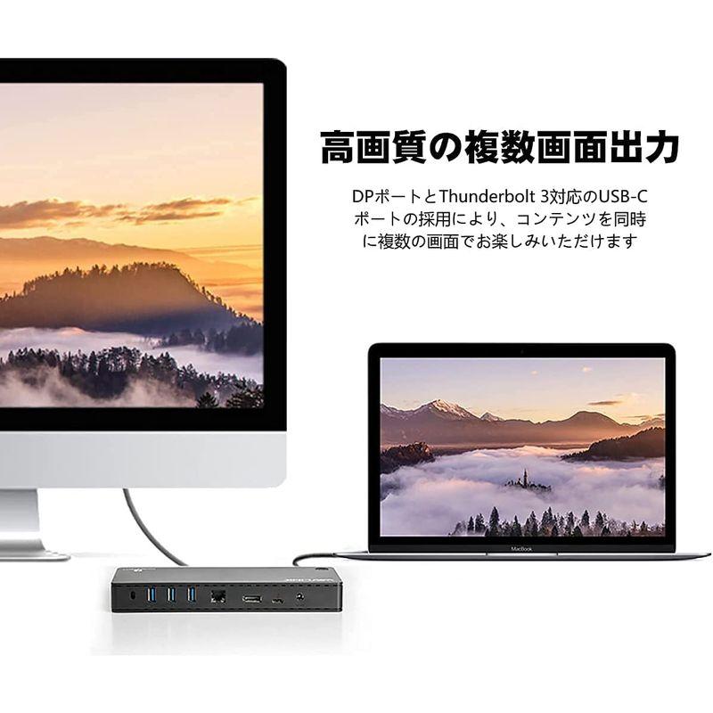 WAVLINK　thunderbolt　ドック　4K　ドッキングステーション　(4　thunderbolt　ハブ85W出力　60Hz