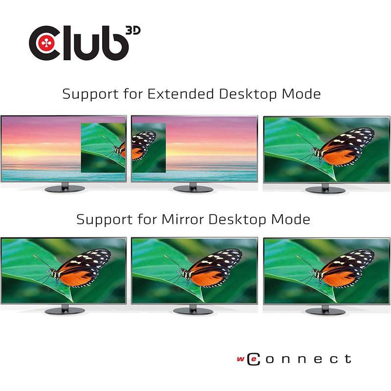 Club3D　USB　3.2　Gen1　HDMI　C　DisplayPort　Type　トリプル　ディスプレイ　VGA　100W　ダイナミッ