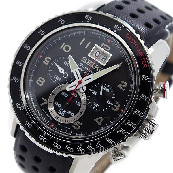 【驚きの値段】 セイコー SEIKO スポーチュラ クオーツ クロノ メンズ 腕時計 SPC139P1 ブラック 腕時計