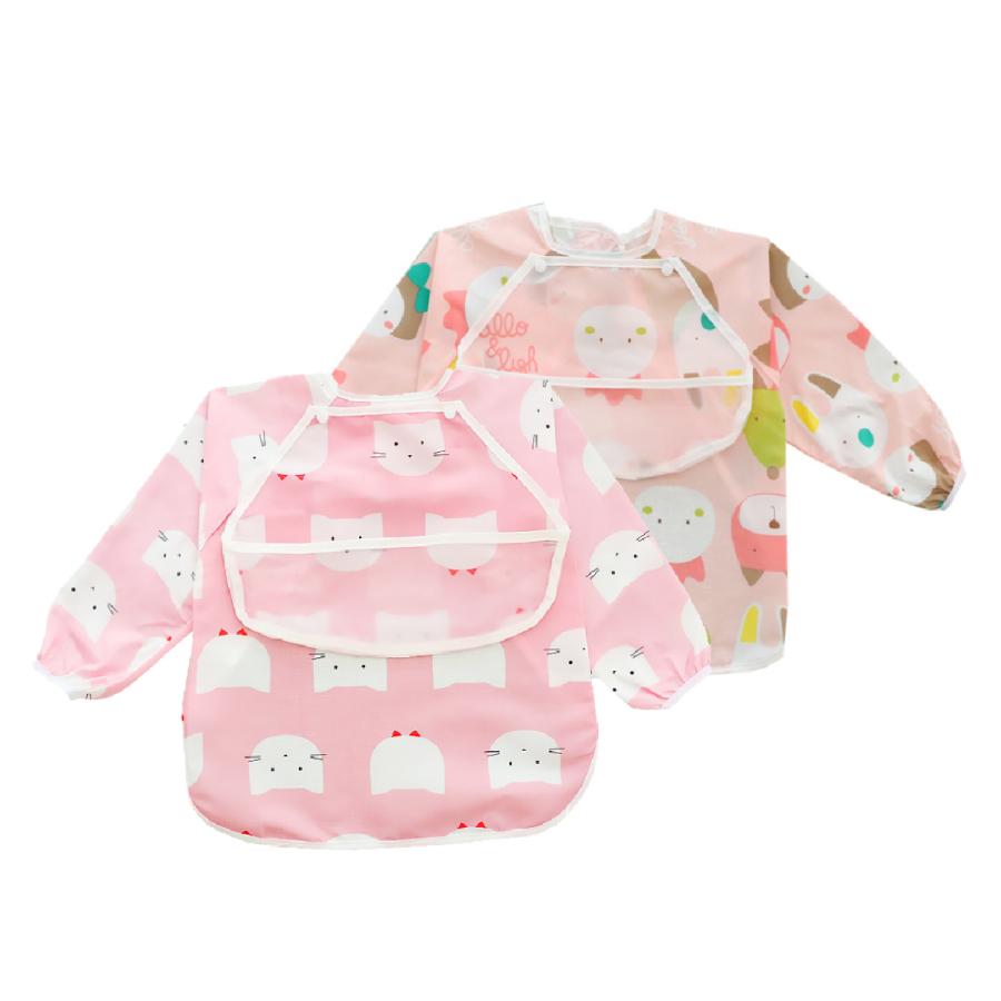 お食事エプロン 2枚セット 長袖 おしゃれ スモック 遊び着 防水 こども 女の子 男の子 かわいい 幼児 幼稚園 保育園 入園準備 おまけ付 as Ba 017 ショックプライスyahoo 店 通販 Yahoo ショッピング