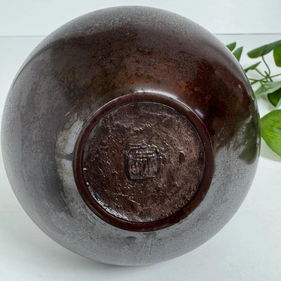 銅製 一輪挿し 花器「清水」銘 在銘 花瓶 工芸品 茶道具 花入 アンティーク