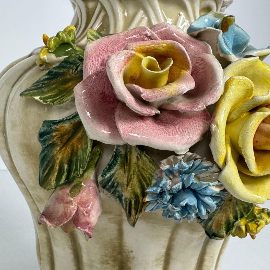 CAPODIMONTE 限定生産 花瓶 852/53 イタリア製 陶器製 フラワーベース