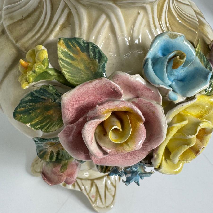CAPODIMONTE 限定生産 花瓶 852/53 イタリア製 陶器製 フラワーベース