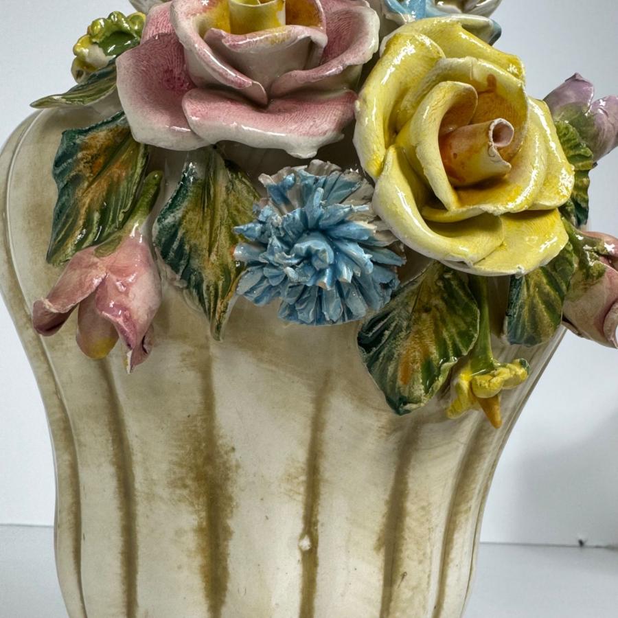 CAPODIMONTE 限定生産 花瓶 852/53 イタリア製 陶器製 フラワーベース