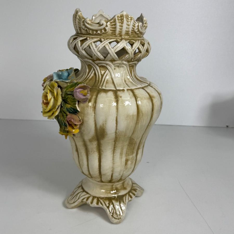 CAPODIMONTE 限定生産 花瓶 852/53 イタリア製 陶器製 フラワーベース