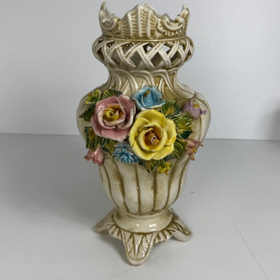 CAPODIMONTE 限定生産 花瓶 852/53 イタリア製 陶器製 フラワーベース