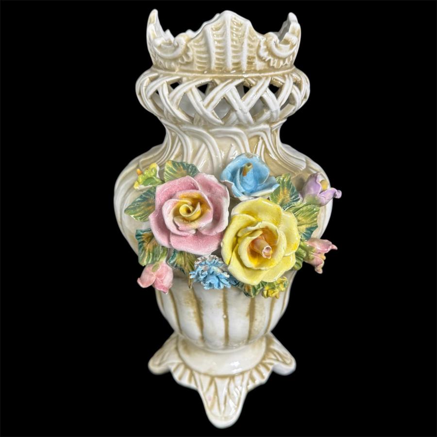 CAPODIMONTE 限定生産 花瓶 852/53 イタリア製 陶器製 フラワーベース