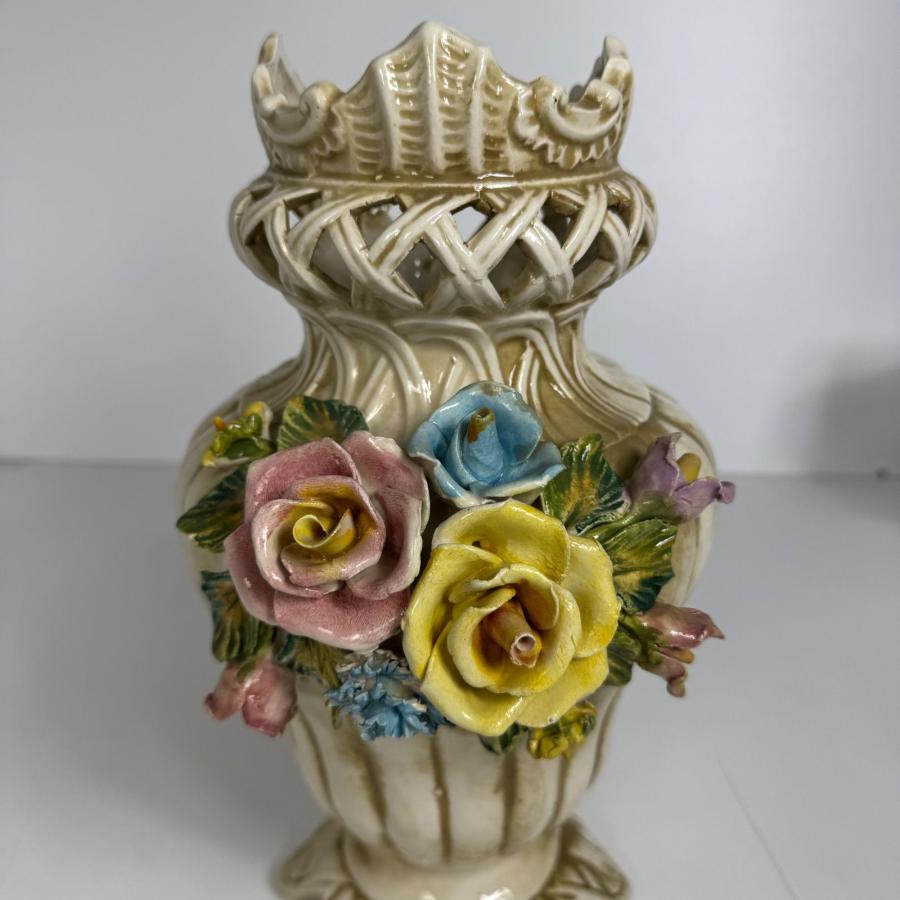 CAPODIMONTE 限定生産 花瓶 852/53 イタリア製 陶器製 フラワーベース