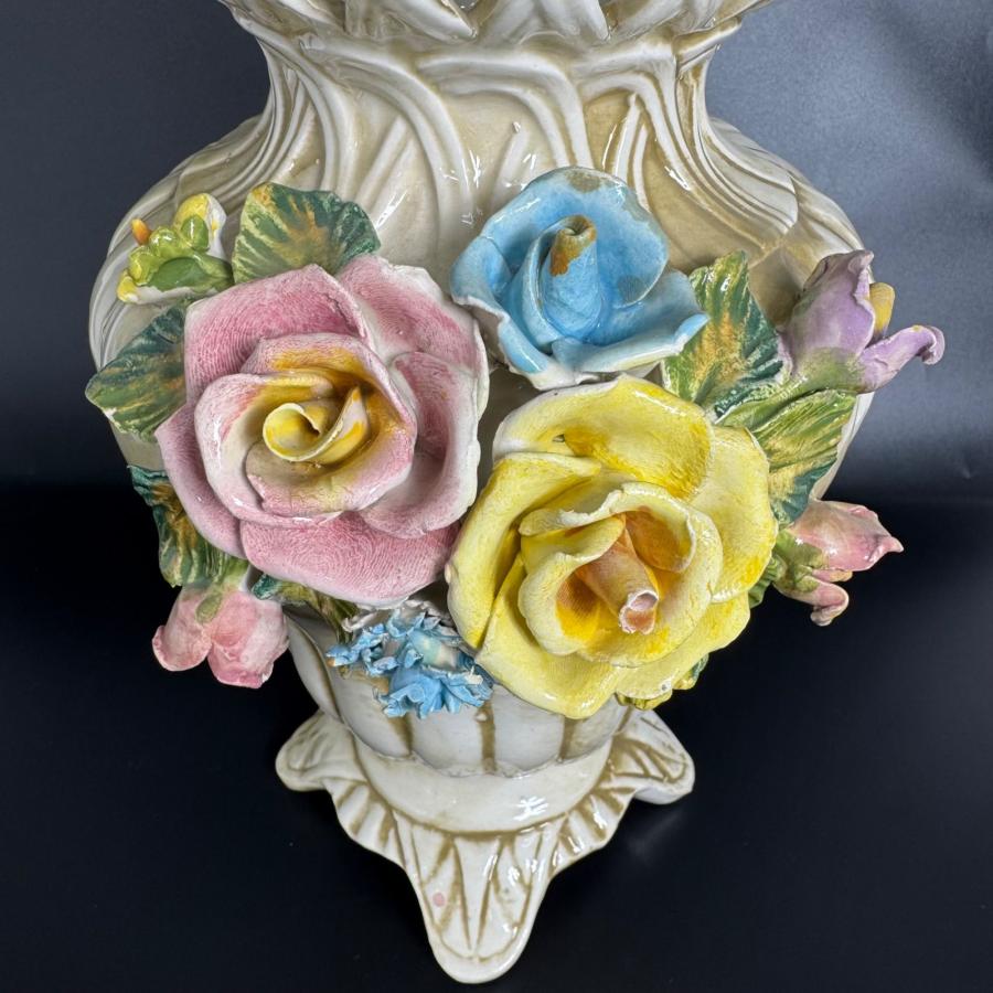 CAPODIMONTE 限定生産 花瓶 852/53 イタリア製 陶器製 フラワーベース