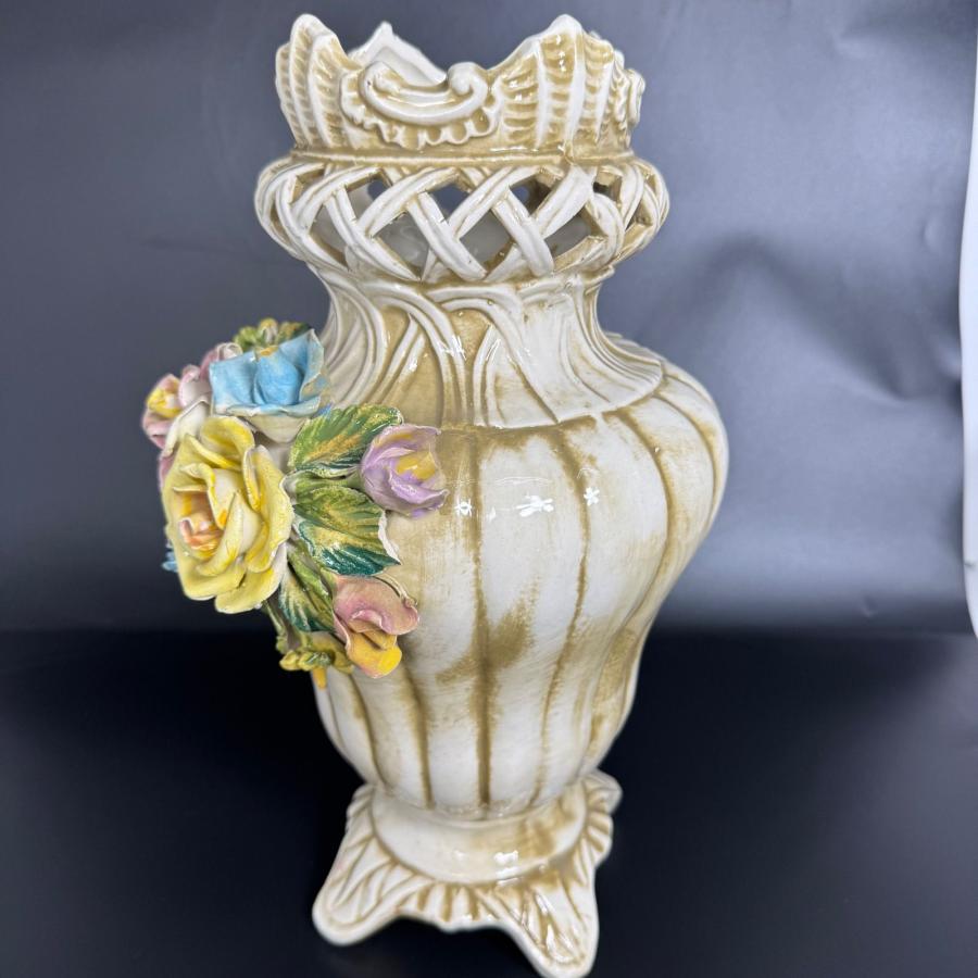 CAPODIMONTE 限定生産 花瓶 852/53 イタリア製 陶器製 フラワーベース