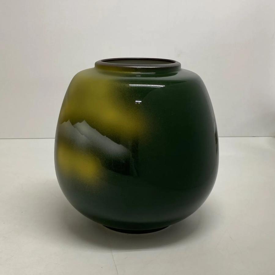 九谷焼 勇峰作 金彩 花瓶 共箱付 壺 花入れ 陶器 花器 和モダン