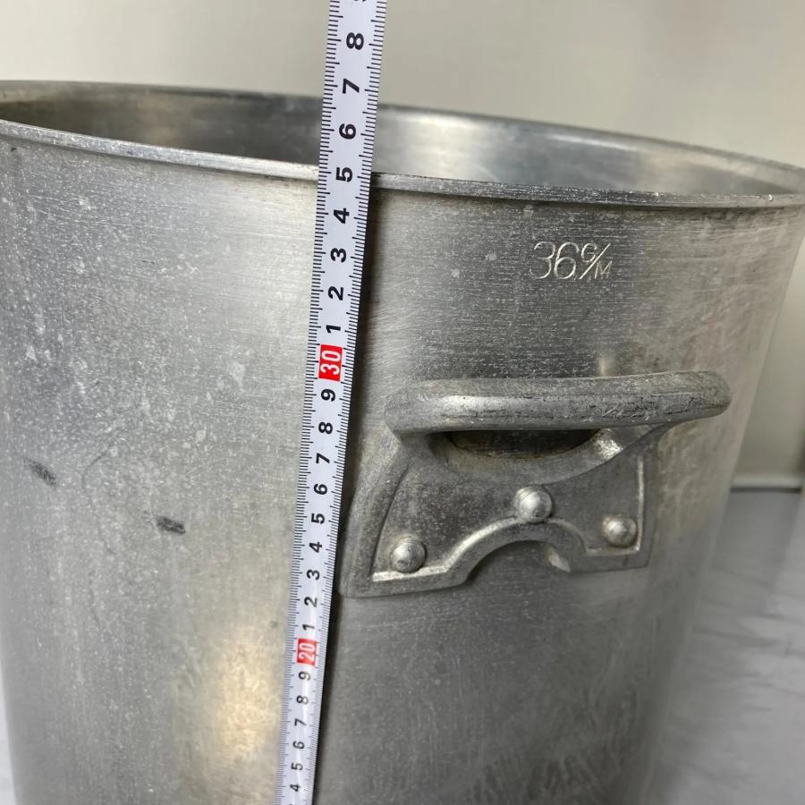 業務用 アルミ寸胴鍋 36L 蓋付き Silver Arrow 大型鍋 炊き出し