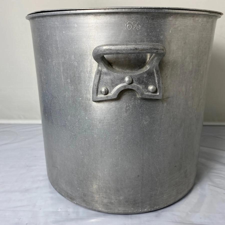 業務用 アルミ寸胴鍋 36L 蓋付き Silver Arrow 大型鍋 炊き出し