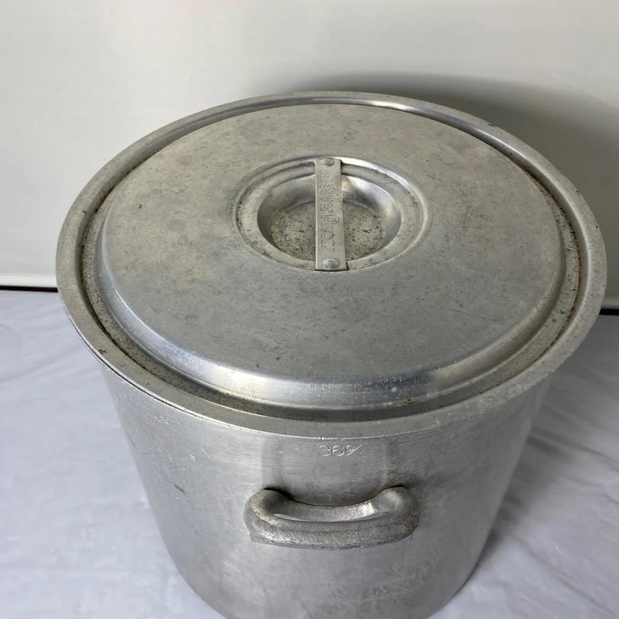 業務用 アルミ寸胴鍋 36L 蓋付き Silver Arrow 大型鍋 炊き出し
