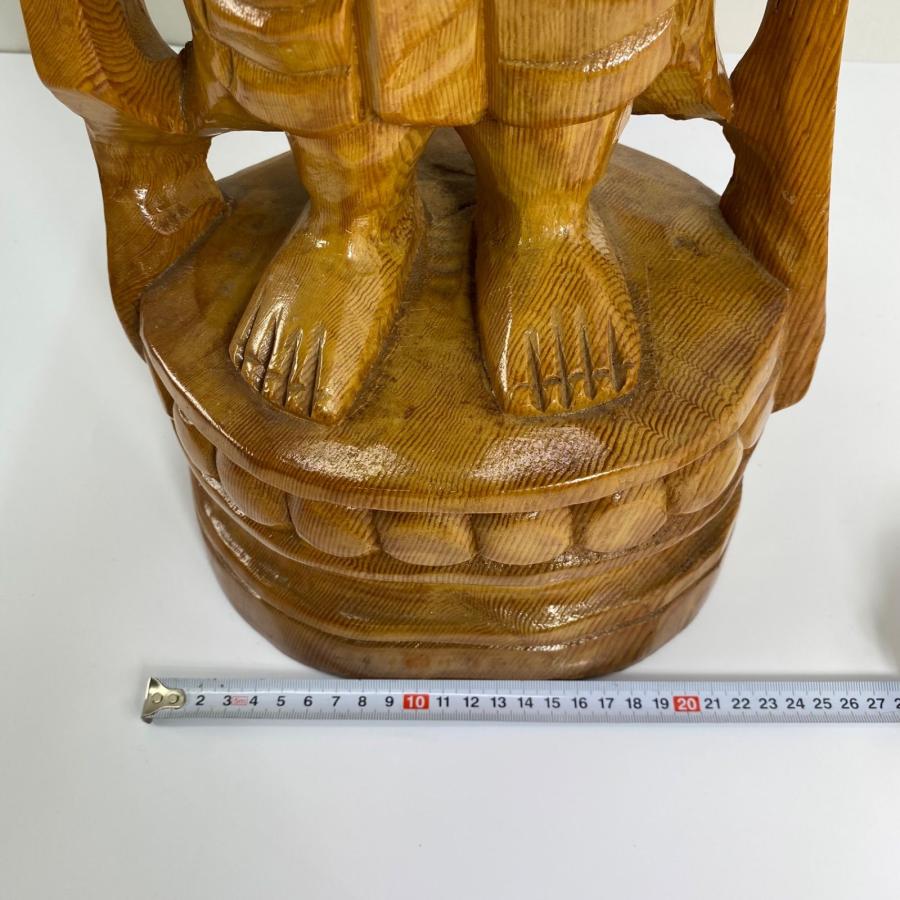 木彫り 観音菩薩像 仏像 彫刻 一木造 高さ約90cm 仏教美術 木製 置物