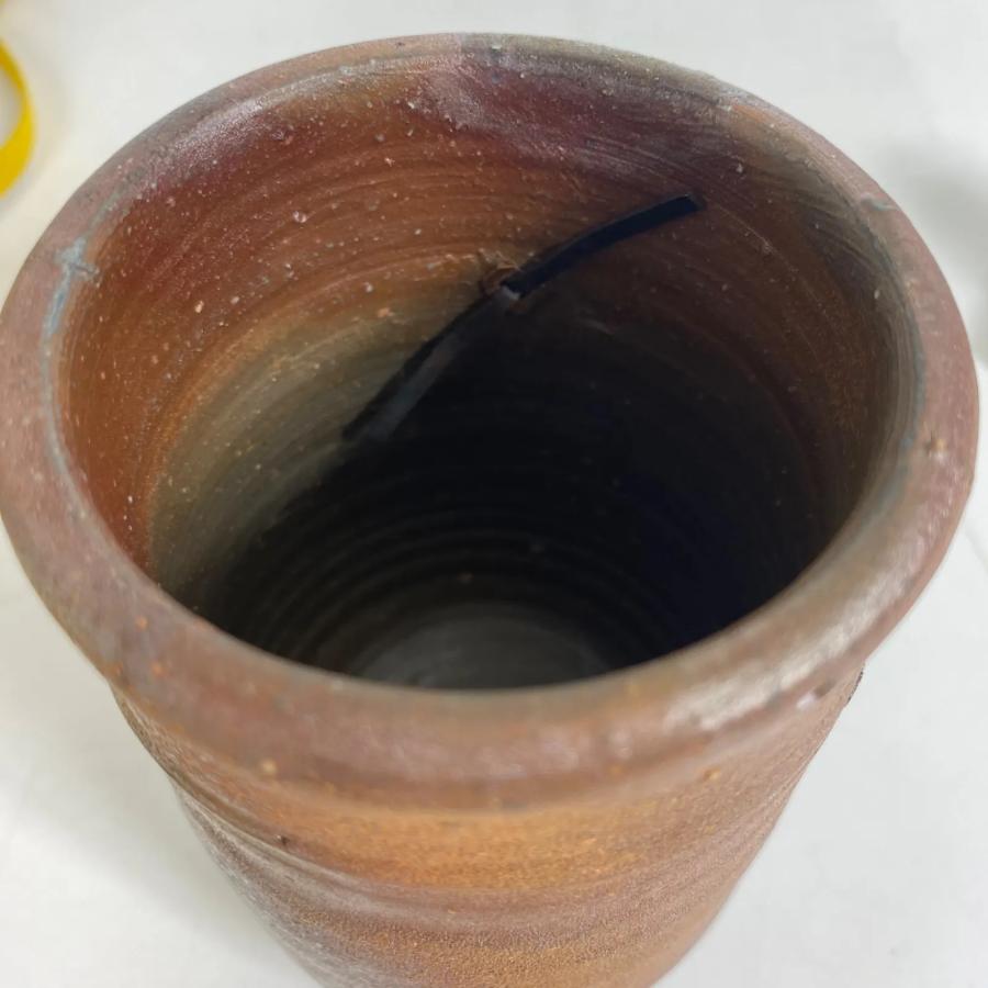 藤原啓 備前徳利 共箱 在銘 人間国宝作品 茶道具 骨董品 酒器 陶印あり