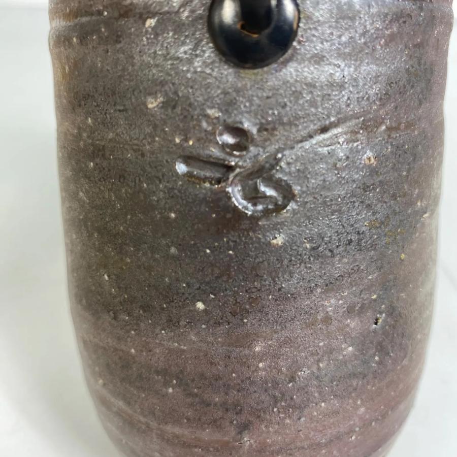 藤原啓 備前徳利 共箱 在銘 人間国宝作品 茶道具 骨董品 酒器 陶印あり