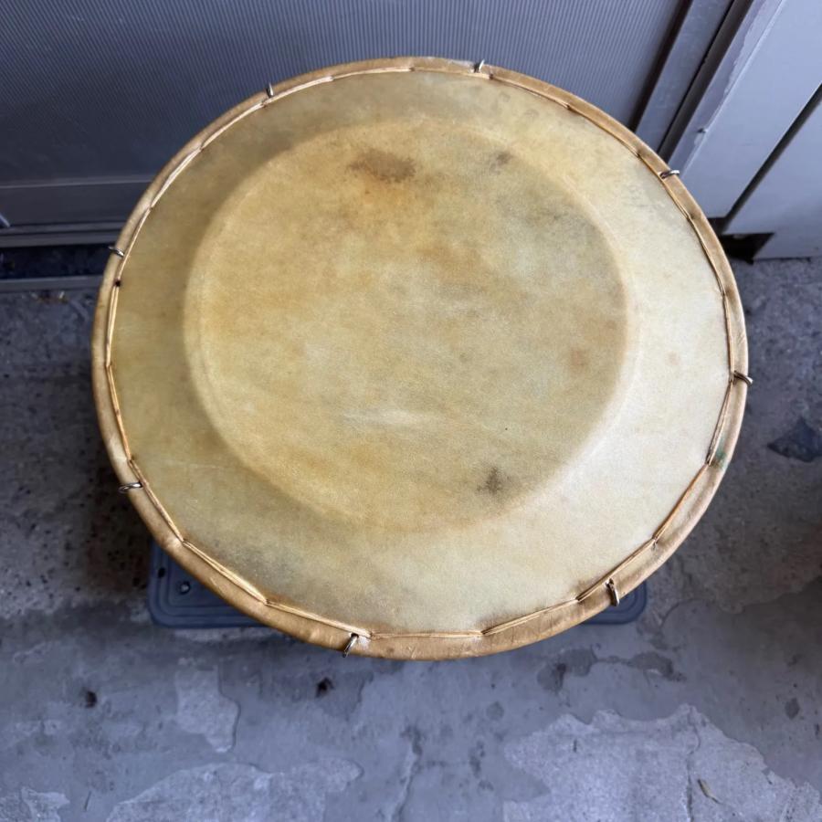 韓国伝統楽器 チャンゴ（杖鼓） バチ付き 木製 約43cm×高さ48cm カバー