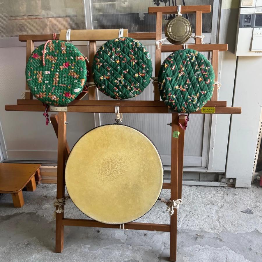 伝統和太鼓 フルセット【宮丸太鼓店製】締太鼓・平太鼓・鉦鼓付◇演奏