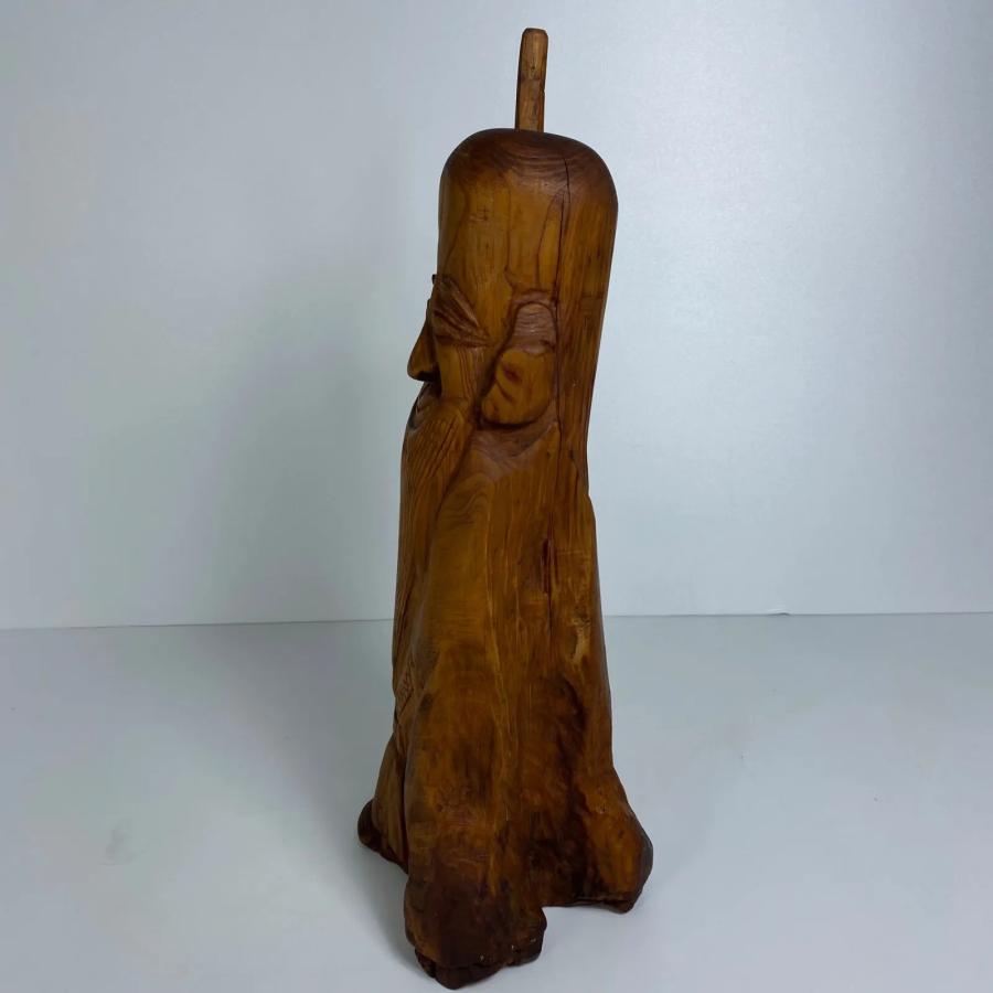 木彫福禄寿木製 中国古美術 || 寿老人 / 福禄寿 | 七福神 古美術骨董品 木彫り 七福神 福禄寿様 - メルカリ