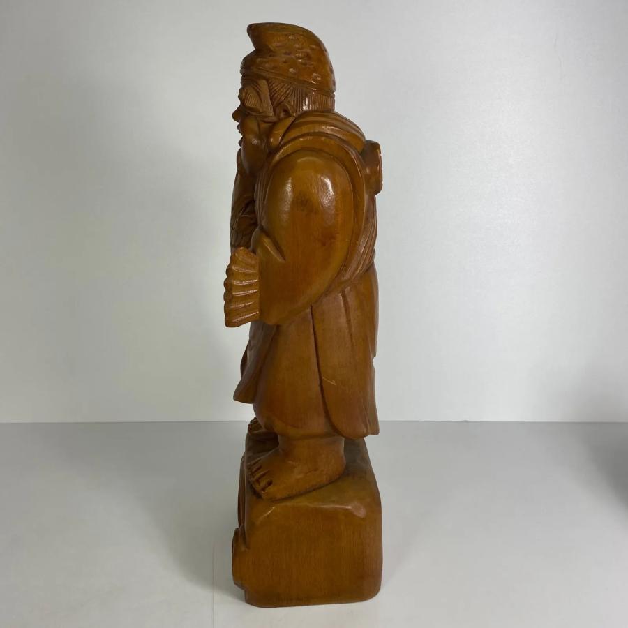 木彫 恵比寿像 玉山作高さ61cm 鯛持ち 一刀彫 置物 彫刻 工芸品 縁起物
