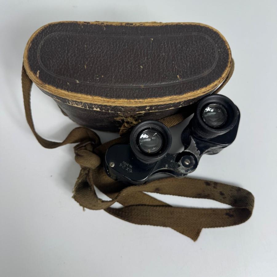 旧日本軍 戦時中 双眼鏡 KENT 6×24 No3100 ケース付き 昭和レトロ
