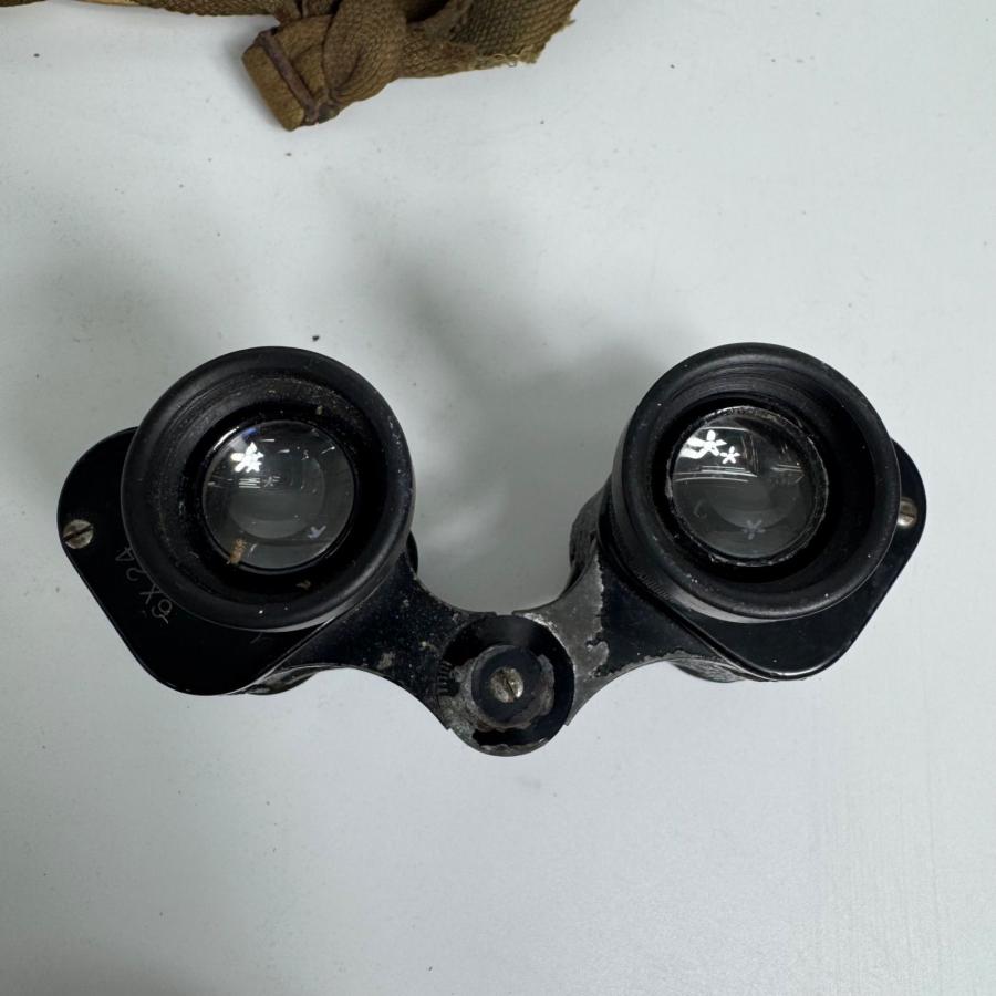 旧日本軍 戦時中 双眼鏡 KENT 6×24 No3100 ケース付き 昭和レトロ