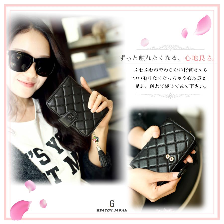 ミニ財布 折りたたみ 二つ折り キルト 本革 ピンク 可愛い やわらかい ソフト レディース 人気 レザー 大容量 カードポケット ファスナー アウトレット | ブランド登録なし | 05