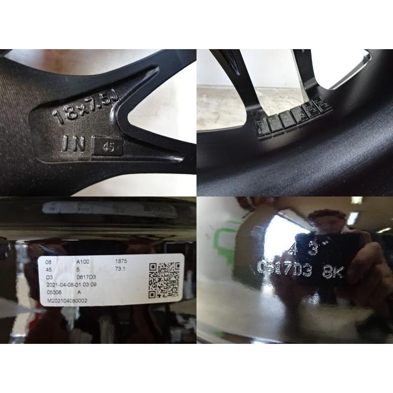 A-023(送料無料/代引きOK)ランク N 極上美品 中古 BIGWAY LEYSEEN PRAVA 9M 18x7.5J ＋45 5H PCD114.3 18インチアルミ 4本SETの画像