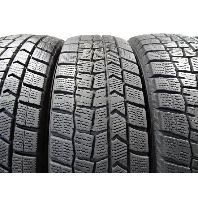 N-357 送料無料/代引OK ランクE 中古 185/70R14 ダンロップ ウィンターマックス02 WM02 2021年 8分山〜8.5分山 スタッドレスタイヤ4本の画像