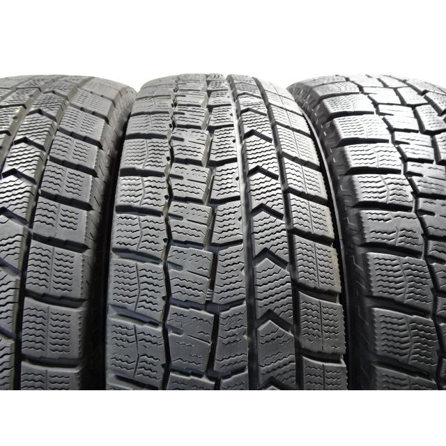 N-357 送料無料/代引OK ランクE 中古 185/70R14 ダンロップ ウィンターマックス02 WM02 2021年 8分山〜8.5分山 スタッドレスタイヤ4本の画像