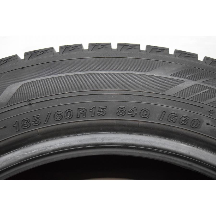 G3-030(送料無料/代引きOK)ランクS 中古 美品 バリ溝 185/60R15 YOKOHAMA iceGUARD iG60 2023年 8分山 スタッドレス 2本SETの画像