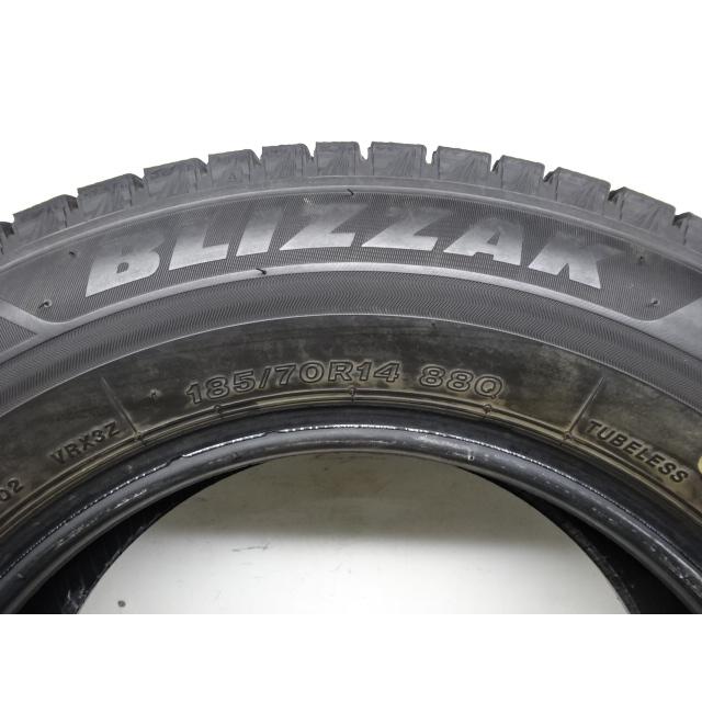 M-459(送料無料/代引きOK)ランクE 中古 格安 185/70R14 BRIDGESTONE BLIZZAK VRX3 ブリザック 2021年 7〜8分山 スタッドレス 4本SETの画像