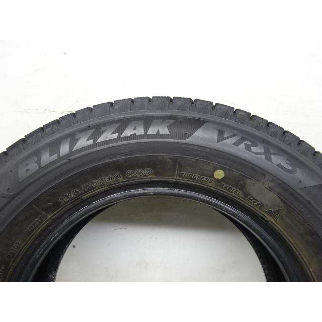 M-459(送料無料/代引きOK)ランクE 中古 格安 185/70R14 BRIDGESTONE BLIZZAK VRX3 ブリザック 2021年 7〜8分山 スタッドレス 4本SETの画像