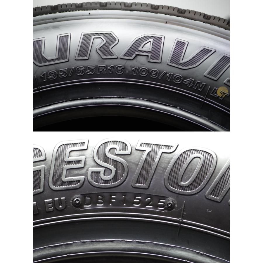 A-361(送料無料/代引きOK)ランクN 中古 ほぼ新品 195/65R16 106/104N LT ブリヂストン DURAVIS R207A 2025年 イボ付き 夏タイヤ 6本の画像