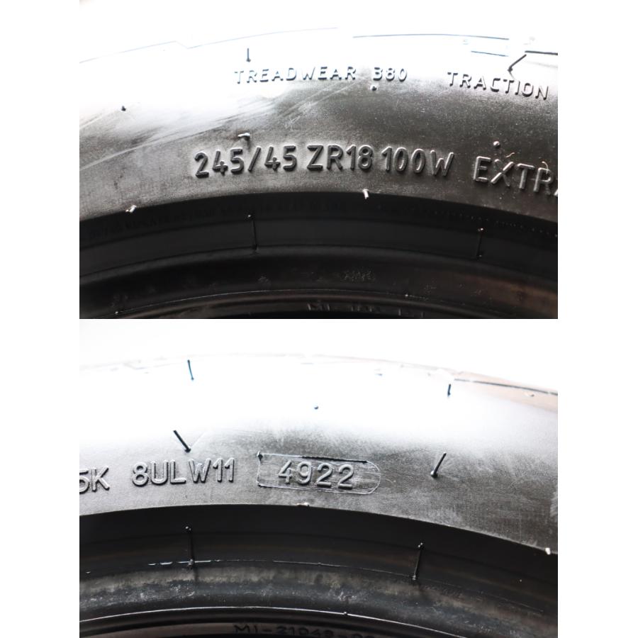 A-628(送料無料/代引きOK)ランクE 中古 245/45R18 BF Goodrich ｇ-Force Phenom T/A 2022年 7〜8分山 夏タイヤ 4本 エアーチェック済みの画像