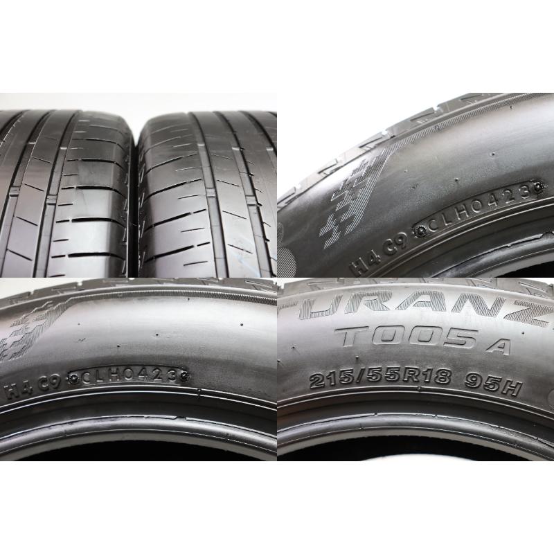 A-701(送料無料/代引きOK)ランクE 中古 215/55R18 ブリヂストン TURANZA T005A 2023年 7〜7.5分山 夏タイヤ 2本SET | BRIDGESTONE | 07