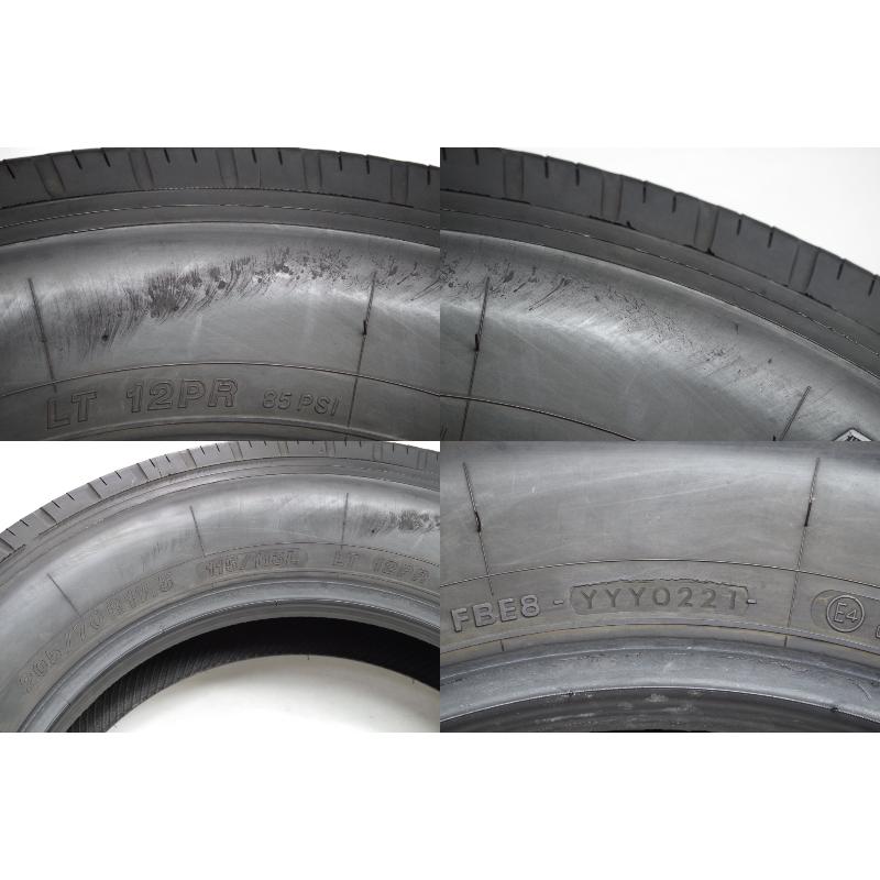 A-71(送料無料/代引きOK)ランクE.D 中古 205/70R17.5 115/113L 12PR ヨコハマ LT151R 2021年 7.1〜7.3mm 夏タイヤ 6本SET トラックの画像